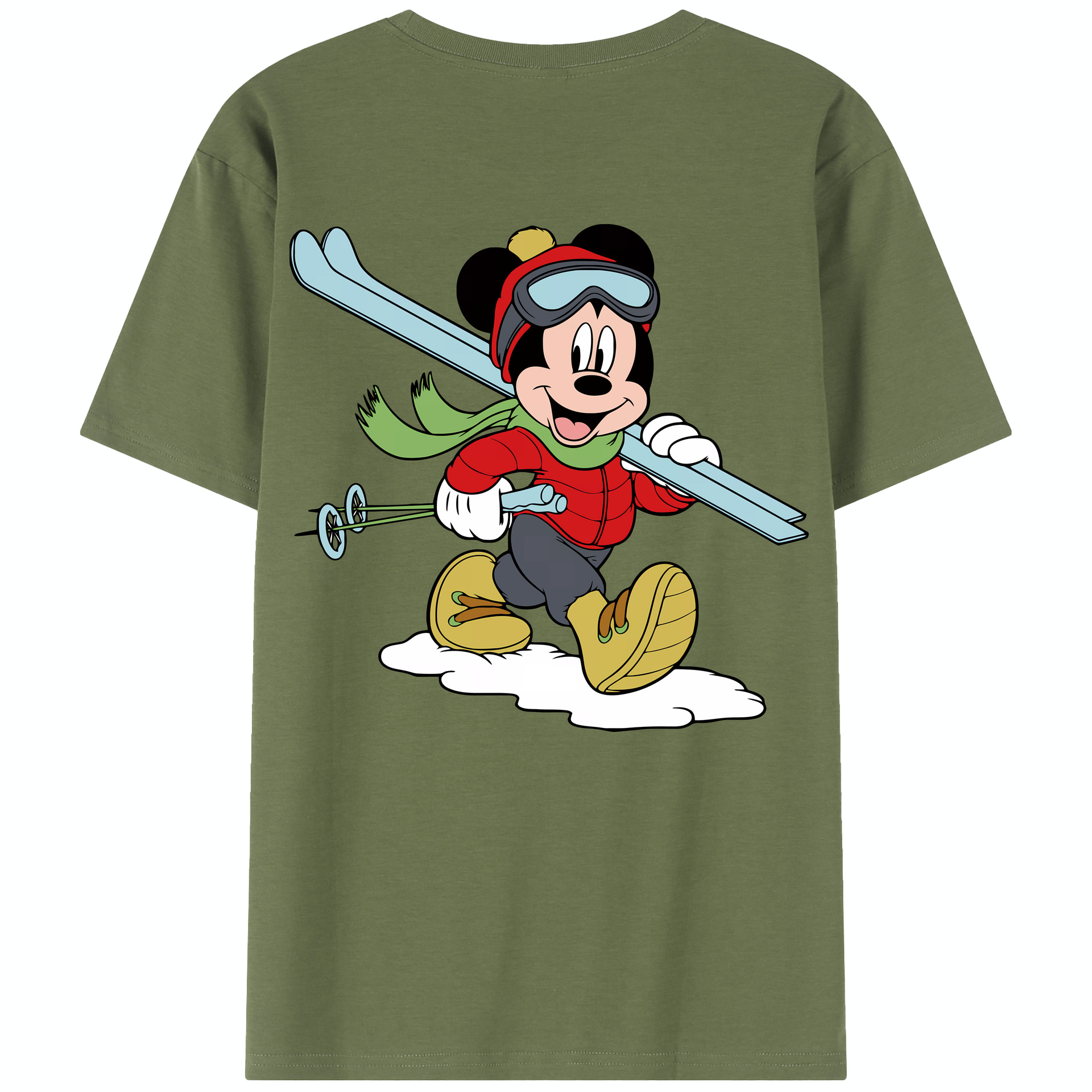 （画像用） ミッキーマウス Mickey Mouse 綿100％半袖Tシャツ（背面プリント）